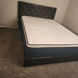 Queen Bed Frame And Pillow Top Mattress