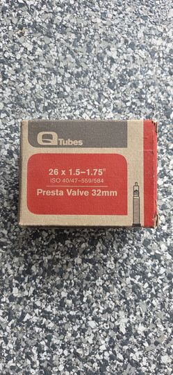 New Q-Tubes 26" Bike Inner Tube – 26 x 1.5–1.75" Presta Valve (32mm)