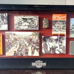 Harley-Davidson 2011 Holiday Promotion shadow box art piece from the Freedom of the Open Road Archive Collection