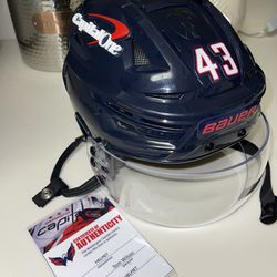 Tom Wilson Game Used And Autographed Helmet