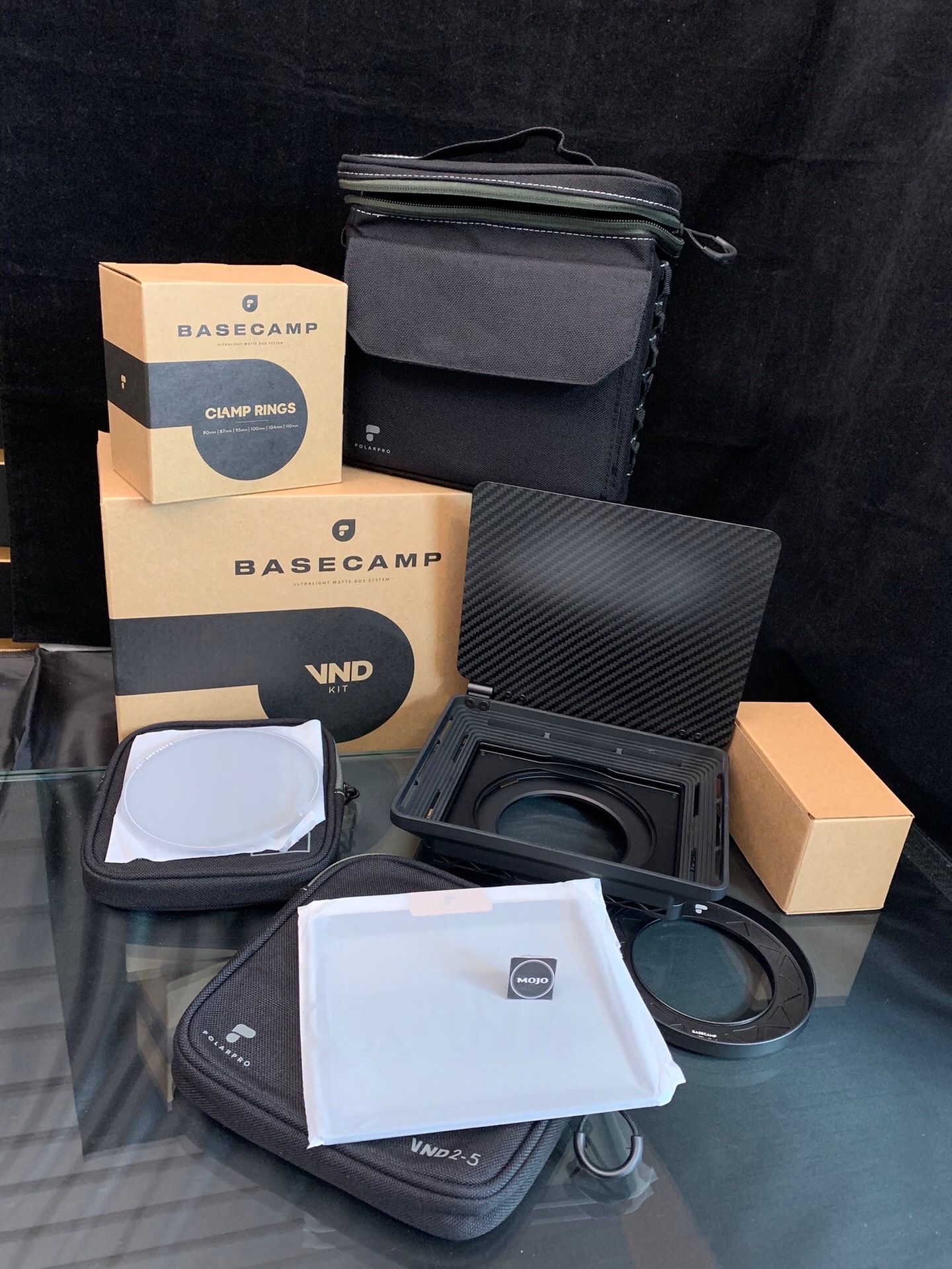 PolarPro Basecamp Matte Box Kit with Variable ND 2-5 & Polarizer Filters