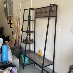 Wayfair Entryway Bench With Hooks And Shelving