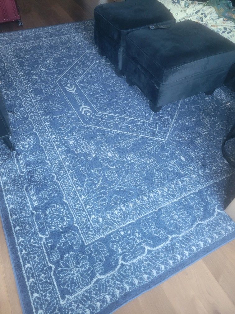 8x10 Light Navy Blue Rug