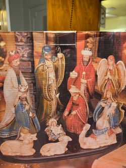 Ceramic Nativity Scene Figurine Set