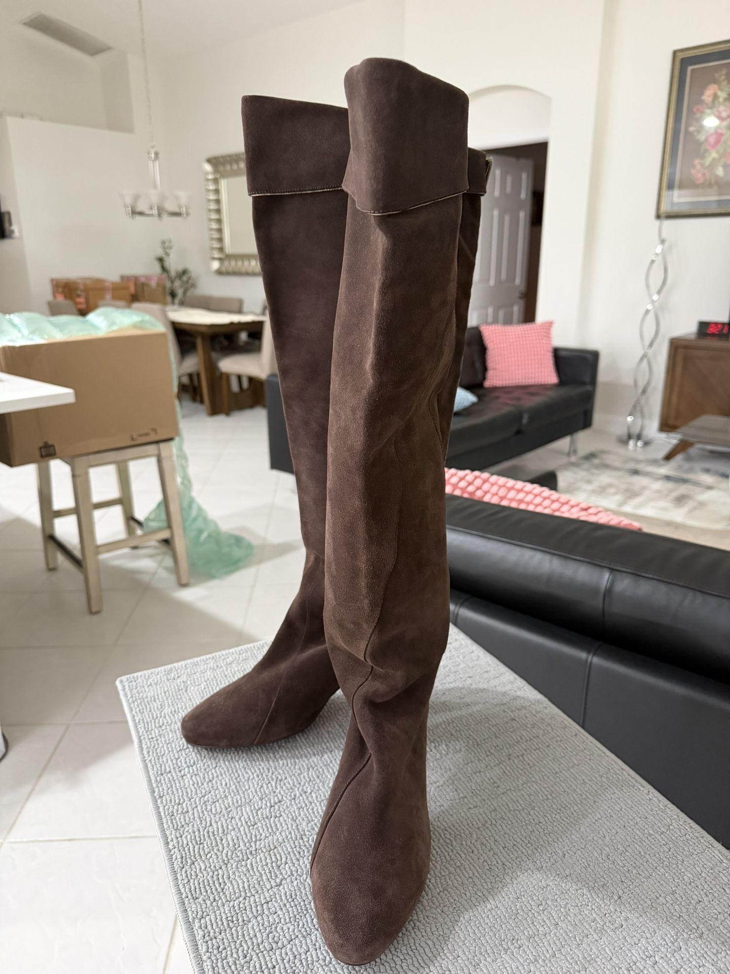 DIESEL SUEDE LEATHER BOOTS 21” Heights