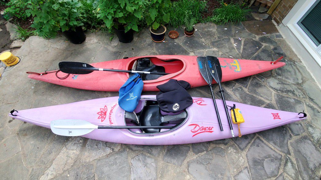 2 full kayak setups, $150 each