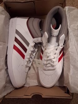 Adidas Low-Top Sneakers White Red Gray