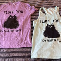  Cat Lover Tee Shirt & Tank Top - Size L