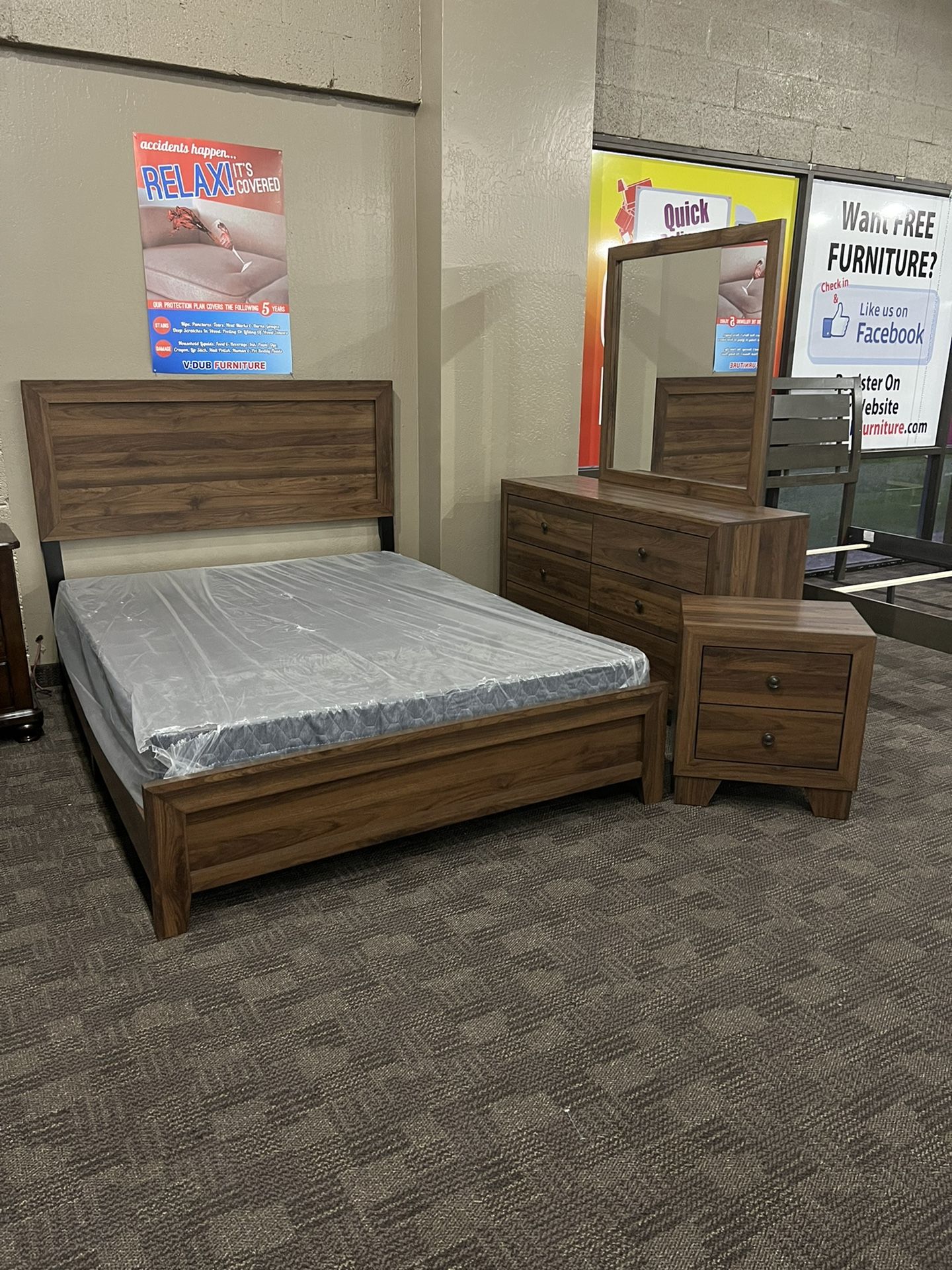 Brown Queen Bedroom Set