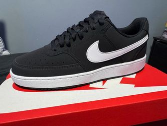 Nike Court Vision Low Black White Sneaker size 10.5 men
