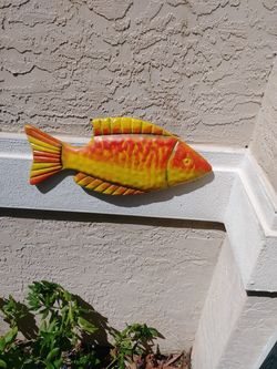 Large metal Wall Art of a Fish.