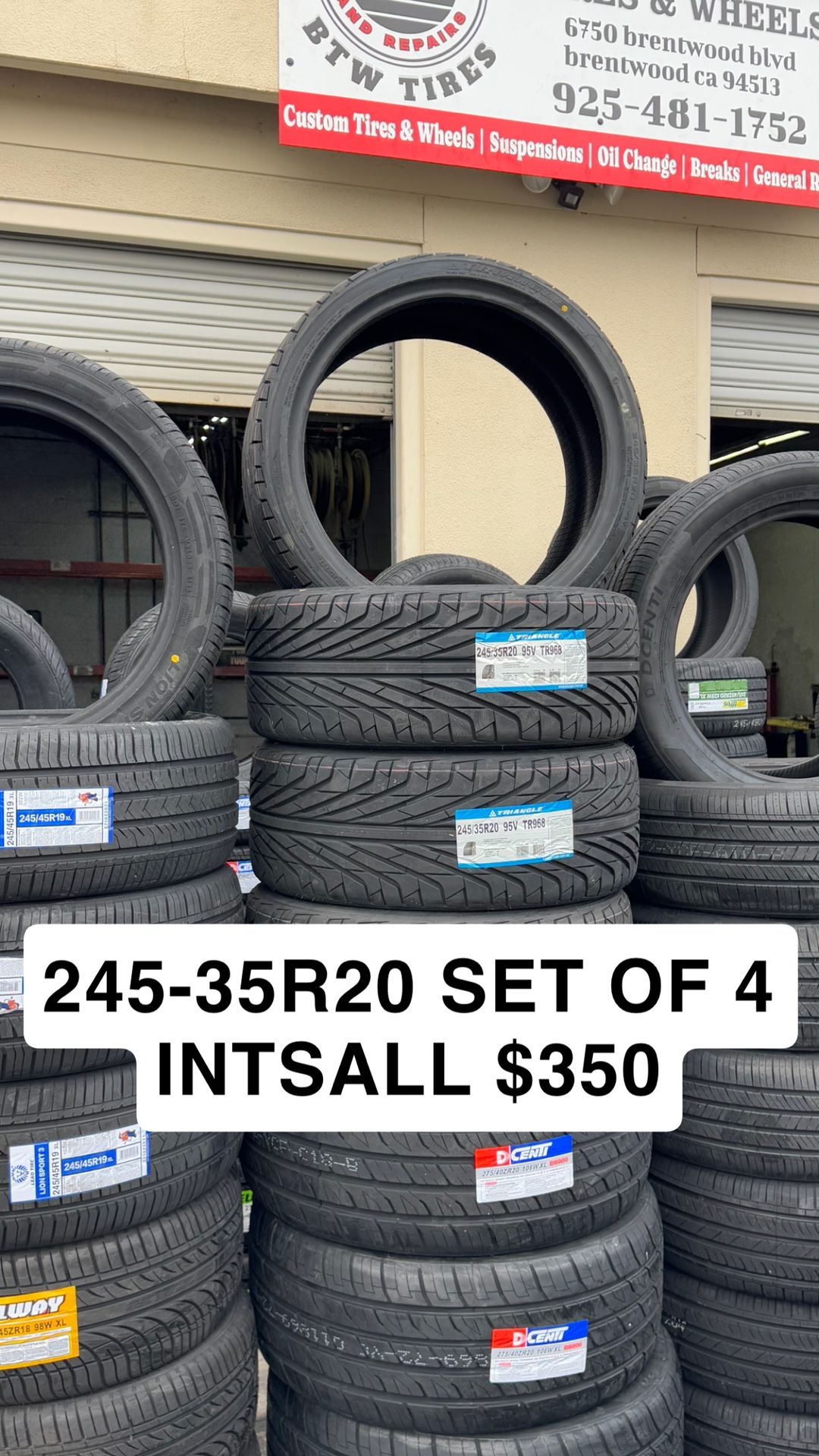 245-354R20 BRAND NEW TIRES MOUNT AND BALANCE