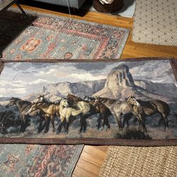 JACK SORENSON WESTERN WALL TAPESTRY 7 ft c 3 ft