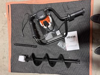 New Electric Post Hole Digger 1500W 140 RPM with 5.71 in Steel Auger Bit