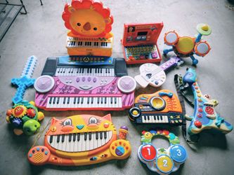 LOT Children's Toys for Circuit Bending  Keyboards Drum Pad more