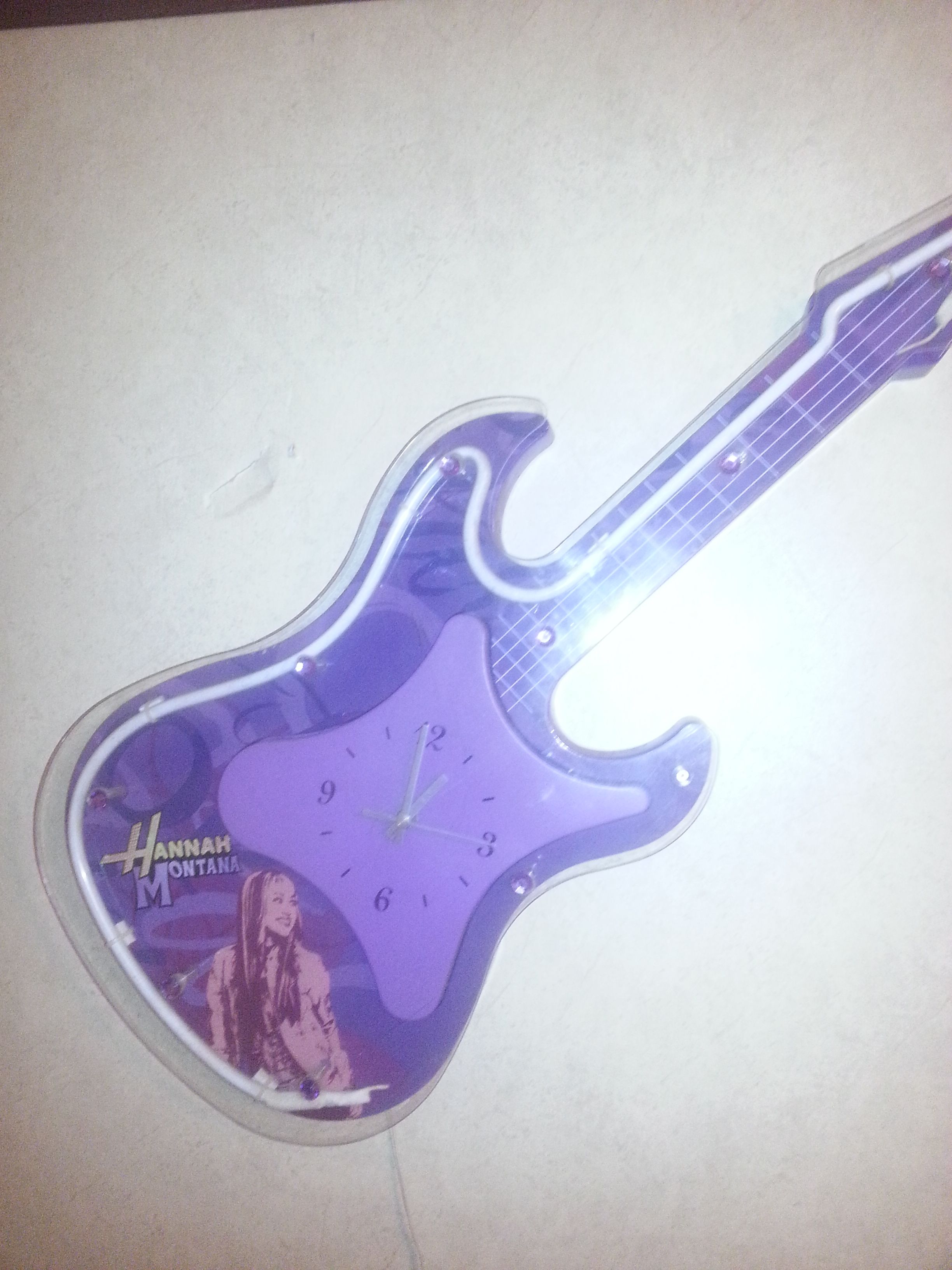 Hannah Montana neon light clock RARE