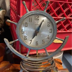 Vintage  Texaco Electric Clock With Pendulum  Howard Mfg Co 