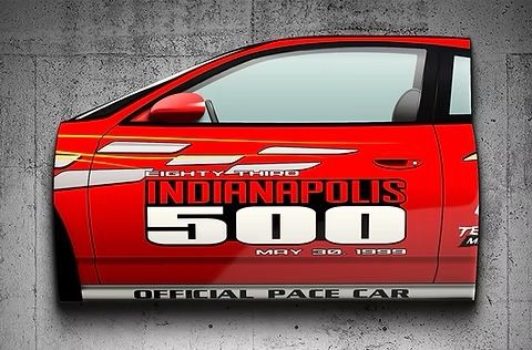 1999 Chevrolet Monte Carlo Indy 500 Official Pace Car Wall Decor
