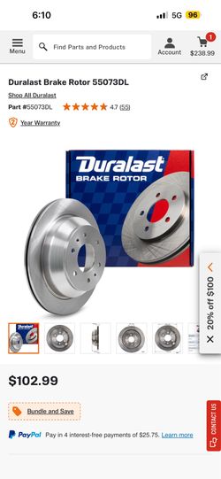 Duralast brake rotor