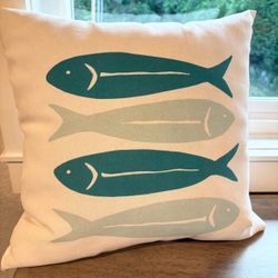Outdoor Lake / Nautical Theme Patio Pillow with removable cover - from At Home
