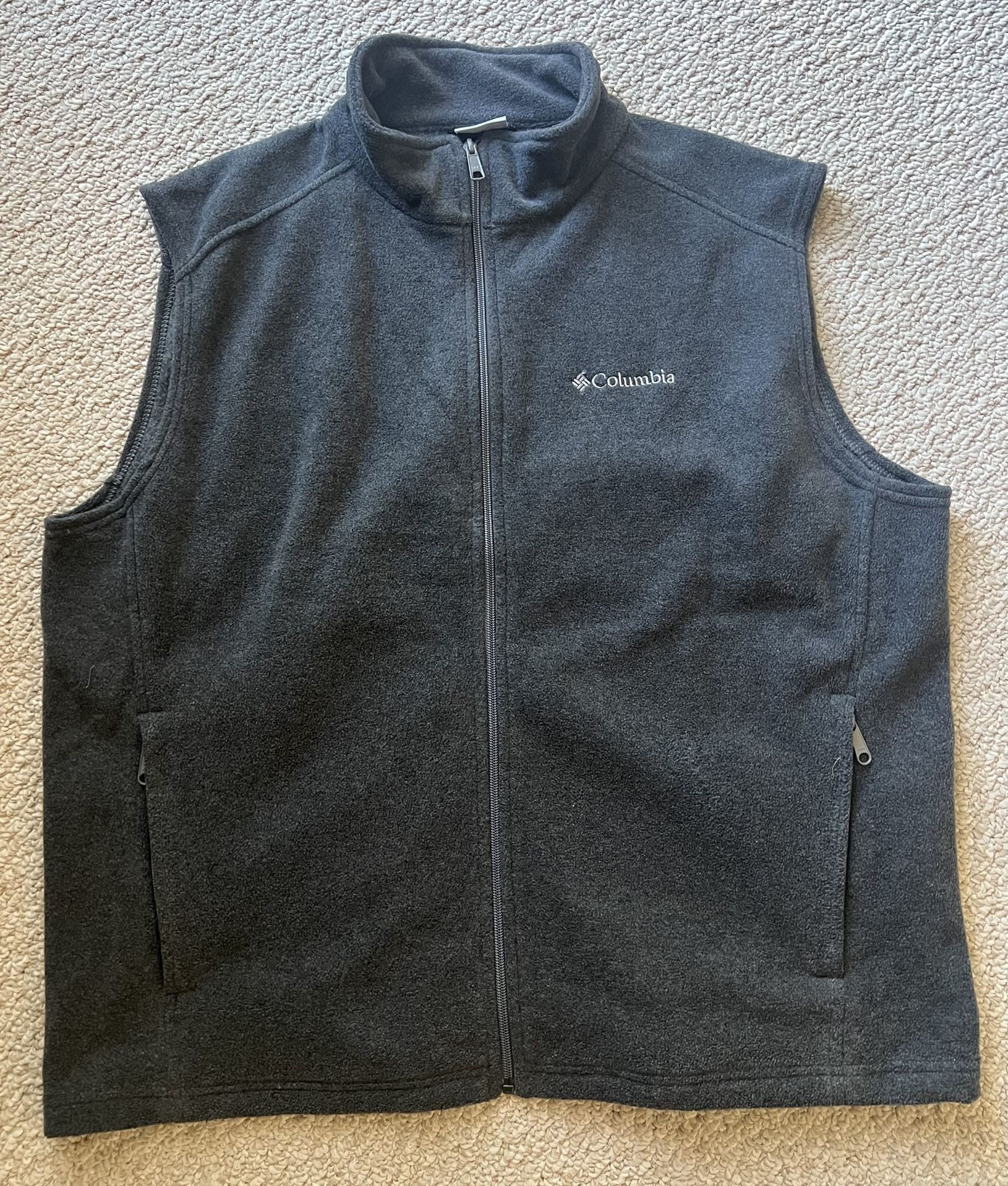 Columbia Mens Gray Fleece Vest XL