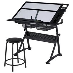 Architecture Drafting Desk and Stool