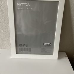 IKEA, Nyttja White Picture Frame 8.5 x 11 NWT Sealed Discontinued Modern Hanging