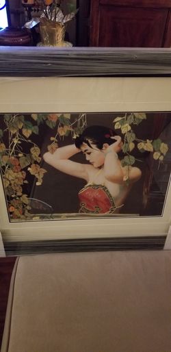 $125/OBO-Beautiful Brand New Chinese Silk Art Picture Matted & Framed