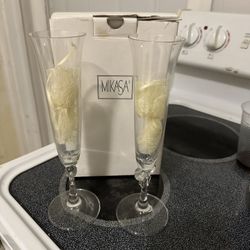 Mikasa Crystal Flute Glasses