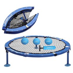 JOGENMAX Fully Foldable Outdoor Game Set, Includes 3  Balls, Drawstring Bag, Suitable for Play on The Lawn, Yard, Beach, or Park.