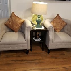 Accent Sofa Chairs Look New (Set of 2)