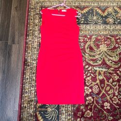 Calvin Klein Red Sheath Dress Size 6