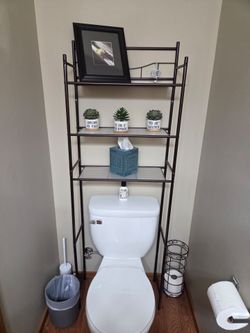 Over the toilet shelf