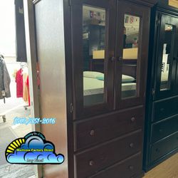 Brown Tall Closet With Mirror New Chest Cajonera Comoda 