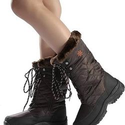 NEW SZ 8 DREAM PAIRS Women Insulated Winter Snow Boots Warm Faux Fur Lined Mid-Calf
