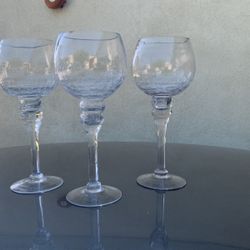 Large Glass Candle Holders
