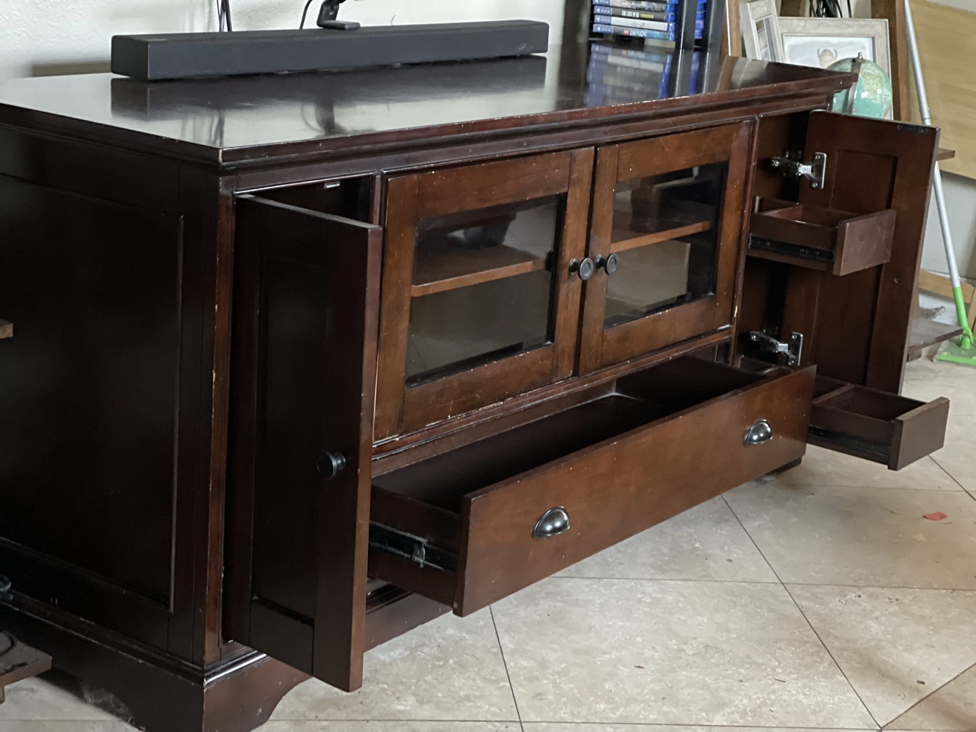 Entertainment Center Dark Wood