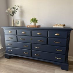 Navy Blue Dresser | Solid Wood
