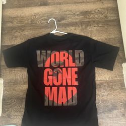 bathing ape shirt world gone mad size S