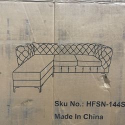 0940 Lora 84" Wide Velvet Hand Facing Sofa & Chaise