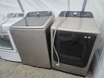 Samsung washers and dryer set electric topload