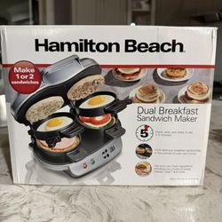 New In Sealed Box Hamilton Beach Dual Sandwich Maker