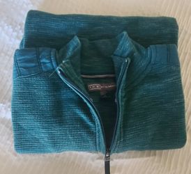 Outdoor Life Men's Teal 1/4 Zip Waffle-Knit Mock Neck Long Sleeve Sweater XL
