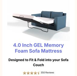 4.0 INCH DELUXE GEL MEMORY FOAM MATTRESS FITS RV ALSO!