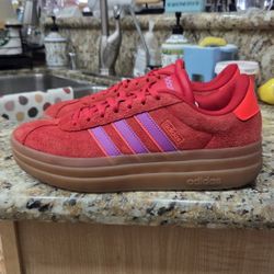 Adidas Red And Purple Suade Womens Shoes Size 10