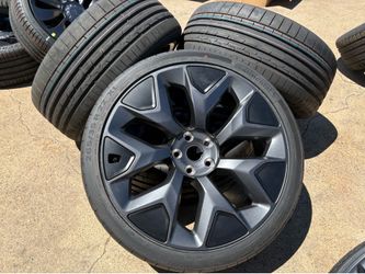 4 NEW OEM Tesla Model X 22” Machina Wheels WITHOUT CAPS Rims Continental Tires