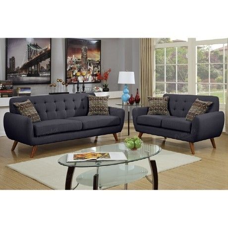 Ash Black Sofa & Loveseat Set