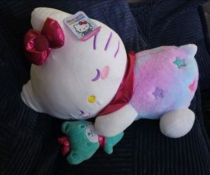 Hellos kitty sleeping plush new 18"
