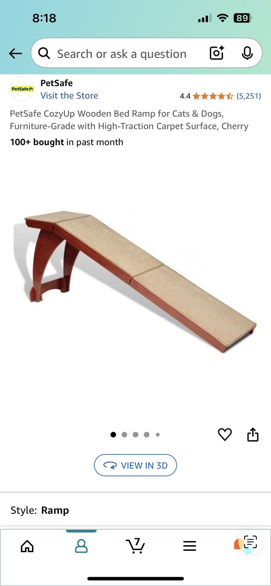 Pet safe Cozy up Bed Ramp