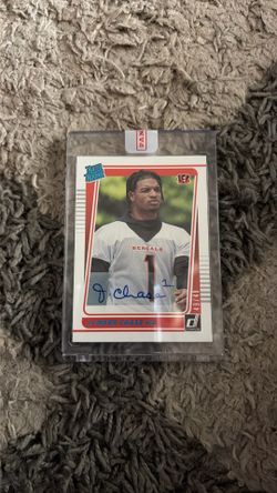 2021 Donruss Clearly Ja'Marr Chase Rated Rookie Autograph Red Parallel 49/49